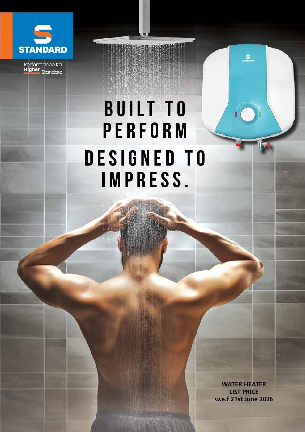 Standered Water Heater Catalogue Price List
